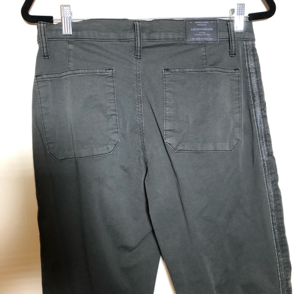 Lucky Brand green skinny  Cargo Pants stripe 6/28 - Picture 11 of 12